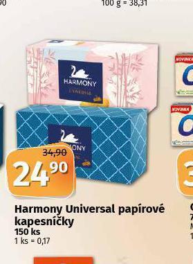 Coop Harmony papírové kapesníky nabídka