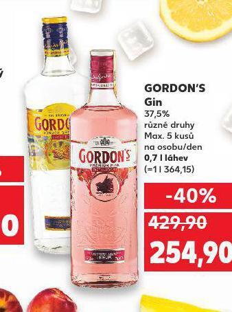 Kaufland Gordon's gin nabídka