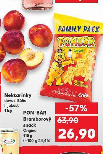 Kaufland Pom-bar bramborový snack nabídka