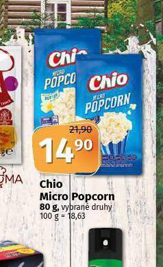 Coop Chio micro popcorn nabídka