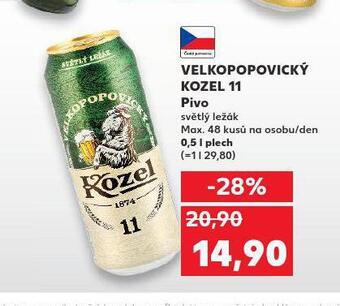 Kaufland Pivo velkopopovický kozel nabídka