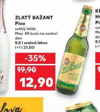 Kaufland Pivo zlatý bažant nabídka