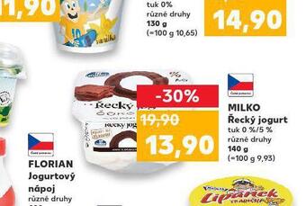 Kaufland Milko řecký jogurt nabídka
