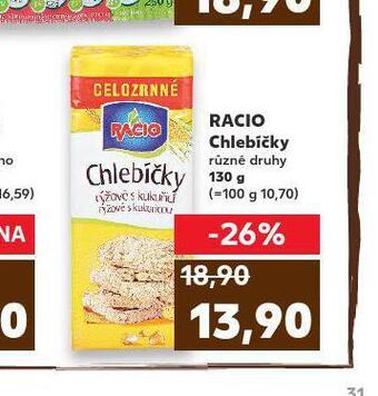 Kaufland Racio chlebíčky nabídka