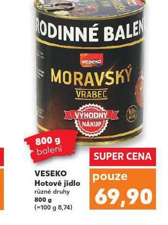 Kaufland Veseko hotové jídlo nabídka