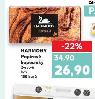 Kaufland Harmony papírové kapesníky nabídka