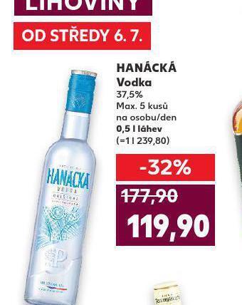 Kaufland Hanácká vodka nabídka