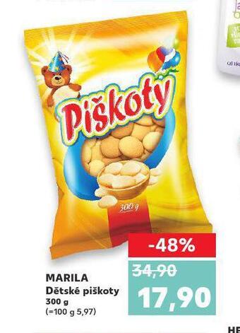 Kaufland Marila dětské piškoty nabídka