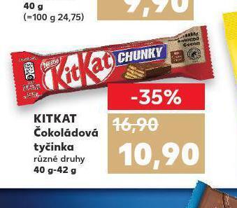 Kaufland Kitkat čokoládová tyčinka nabídka