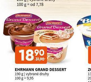 Terno Ehrmann grand dessert nabídka