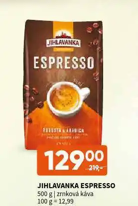 Terno Jihlavnka espresso zrnková káva nabídka