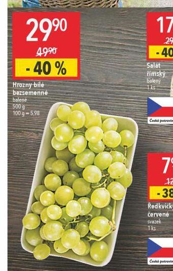 Globus Hrozny bílé bezsemenné nabídka
