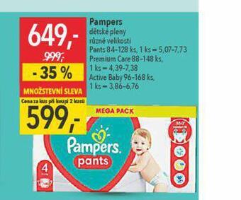 Globus Pampers dětské plenky nabídka
