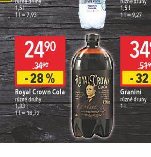 Globus Royal crown cola nabídka