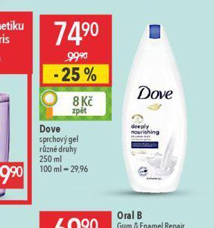 Globus Dove sprchový gel nabídka