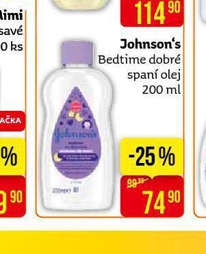 Teta Johnson´s bedtime dobré spaní olej nabídka