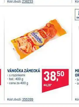 Makro Vánočka zámecká nabídka
