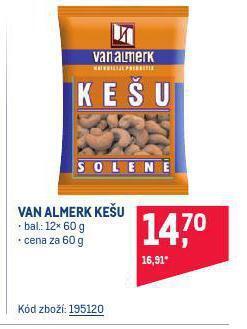 Makro Van almerk kešu nabídka