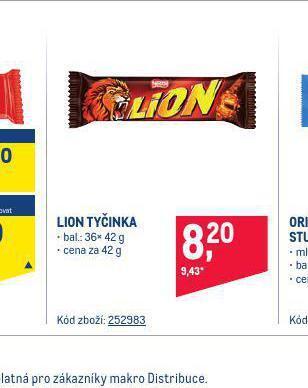 Makro Lion tyčinka nabídka