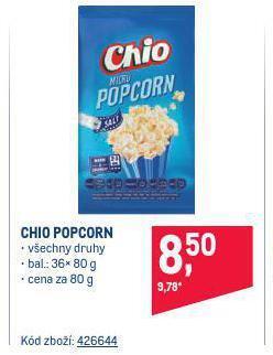 Makro Chio popcorn nabídka
