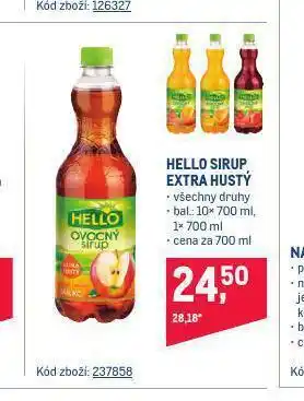 Makro Hello sirup nabídka