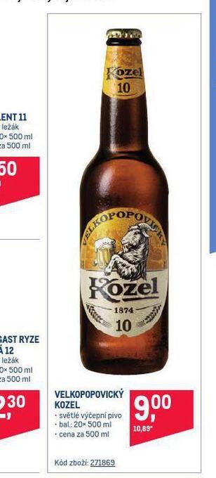 Makro Pivo velkopopovický kozel nabídka