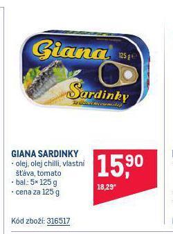 Makro Giana sardinky nabídka