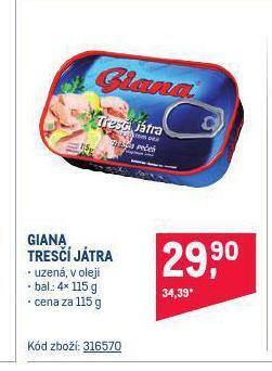 Makro Giana tresčí játra nabídka