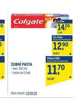 Makro Colgate zubní pasta nabídka