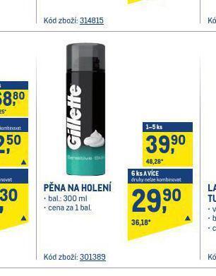 Makro Gillette pěna na holení nabídka