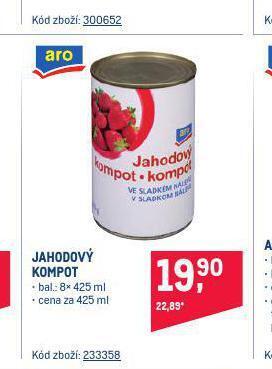 Makro Jahodový kompot nabídka