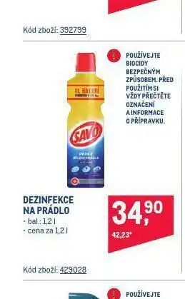 Makro Savo dezinfekce na prádlo nabídka