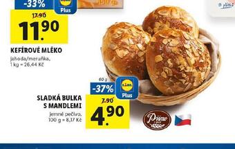 Lidl Sladká bulka s mandlemi nabídka