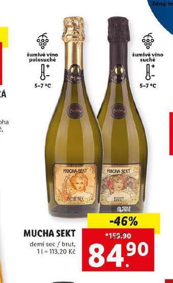 Lidl Mucha sekt nabídka