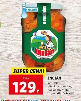 Lidl Encián sýr s bílou plísní nabídka