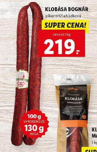 Lidl Klobása bognár nabídka