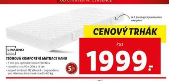 Lidl 7zónová komfortní matrace nabídka