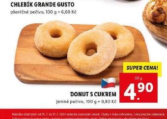 Lidl Donut s cukrem nabídka