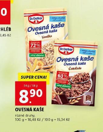 Lidl Ovesná kaše nabídka