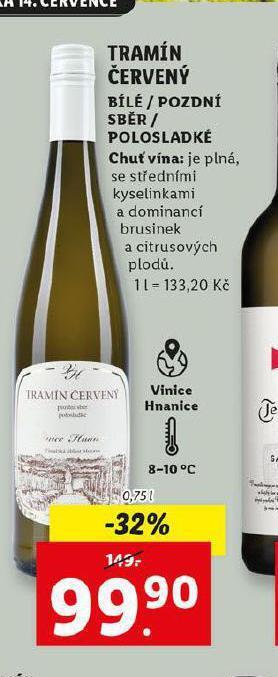 Lidl Tramín červený nabídka