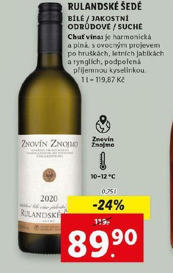 Lidl Rulandské šedé nabídka