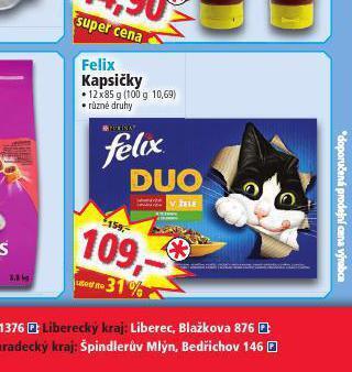Norma Felix kapsičky pro kočky nabídka