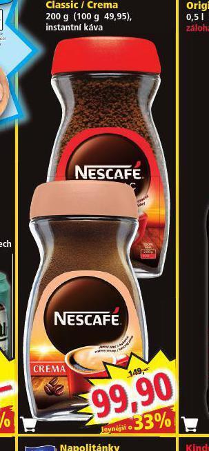 Norma Nescafé classic, crema nabídka