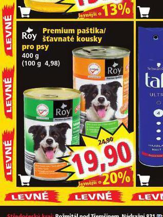 Norma Roy premium paštika / šťavnaté kousky pro psy nabídka