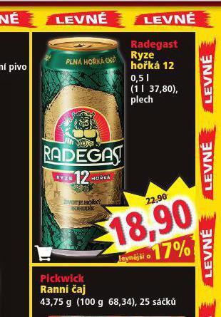 Norma Pivo radegast ryze hořká 12 nabídka
