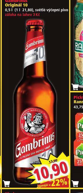 Norma Pivo gambrinus originál 10 nabídka