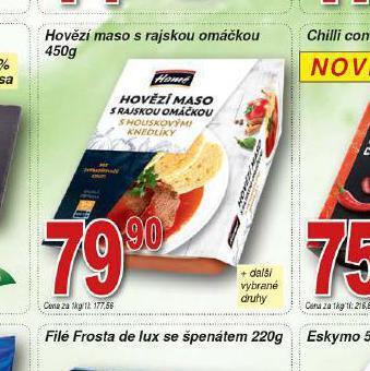 Lidl Hovězí maso s rajskou omáčkou nabídka