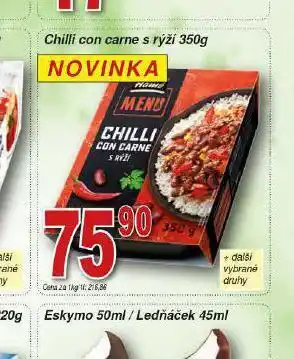 Lidl Chilli con carne s rýží nabídka