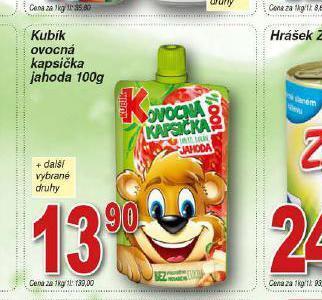 Lidl Kubík ovocná kapsička nabídka