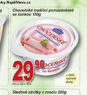 Lidl Choceňské tradiční pomazánkové se šunkou nabídka